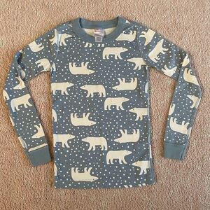 Hanna Andersson Blue and Cream Polar Bear Long Sleeve Jammies